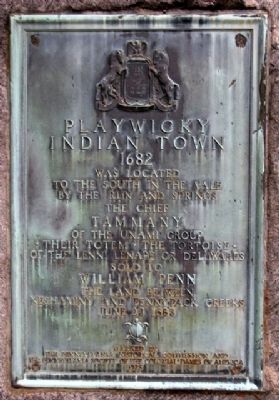 Playwicky Indian Town Marker image. Click for full size.