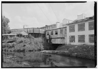 Graniteville Mill South wheel pit tailrace and west elevation of mill complex image. Click for full size.