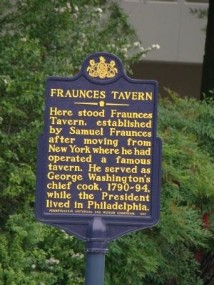 Fraunces Tavern Marker. Click for full size. Fraunces Tavern Marker image. Click for full size.