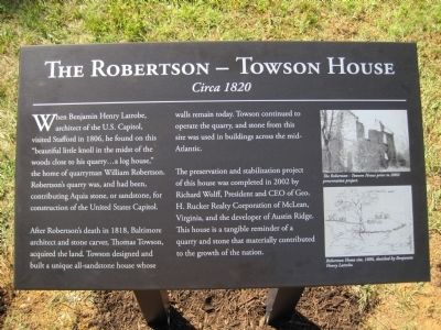 The Robertson-Towson House Marker image. Click for full size.