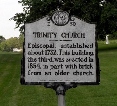 Trinity Church Marker. Click for full size. Trinity Church Marker image. Click for full size.
