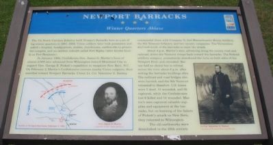 Newport Barracks Marker. Click for full size. Newport Barracks Marker image. Click for full size.