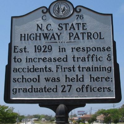 N.C. State Highway Patrol Marker. Click for full size. N.C. State Highway Patrol Marker image. Click for full size.