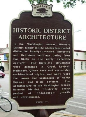 Historic District Architecture Marker image. Click for full size.