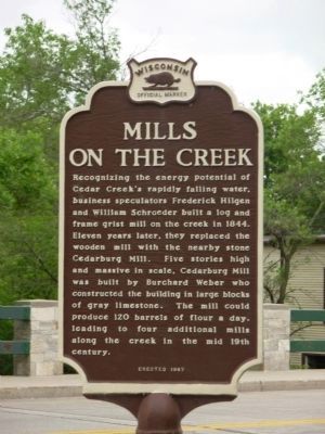 Mills on the Creek Marker image. Click for full size.