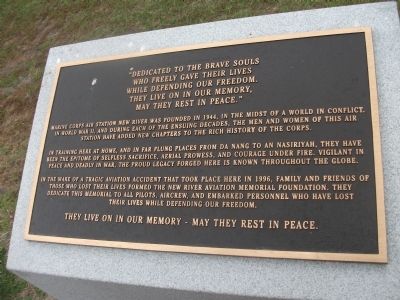 New River Aviation Memorial Marker. Click for full size. New River Aviation Memorial Marker image. Click for full size.