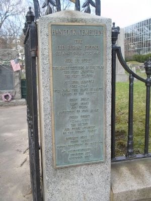 Hancock Cemetery Marker. Click for full size. Hancock Cemetery Marker image. Click for full size.