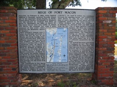 Siege of Fort Macon Marker image. Click for full size.