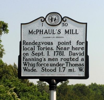 McPhaul’s Mill Marker. Click for full size. McPhaul’s Mill Marker image. Click for full size.