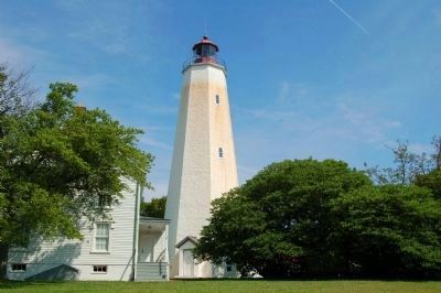 Sandy Hook Lighthouse at Fort Hancock. Click for full size. Sandy Hook Lighthouse at Fort Hancock image. Click for full size.