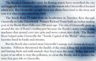 History of the Reedy River Marker image. Click for full size.