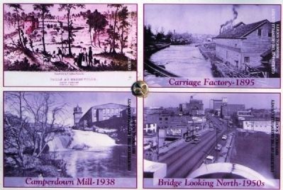 History of the Reedy River Marker -<br>Views of the Reedy Through Time image. Click for full size.