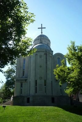 Saint Nicholas Cathedral - view from east lawn. Click for full size. Saint Nicholas Cathedral - view from east lawn image. Click for full size.