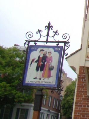 “A Man Full of Trouble” Tavern Shingle. Click for full size. “A Man Full of Trouble” Tavern Shingle image. Click for full size.