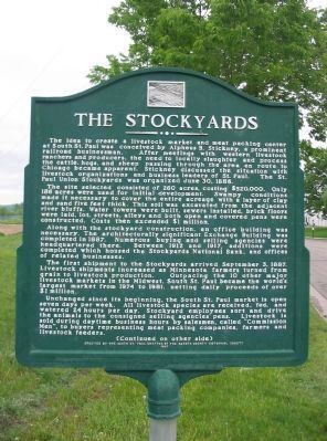 The Stockyards Marker. Click for full size. The Stockyards Marker image. Click for full size.