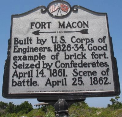 Fort Macon Marker image. Click for full size.