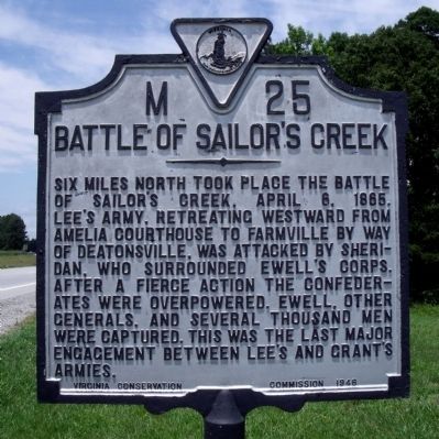 Battle of Sailor's Creek Marker image. Click for full size.