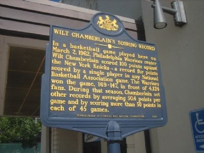 Wilt Chamberlain's Scoring Record Marker image. Click for full size.