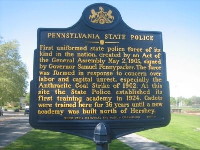 Pennsylvania State Police Marker. Click for full size. Pennsylvania State Police Marker image. Click for full size.