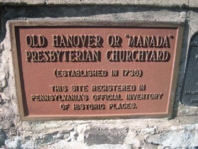 Old Hanover or "Manada" Presbyterian Churchyard image. Click for full size.