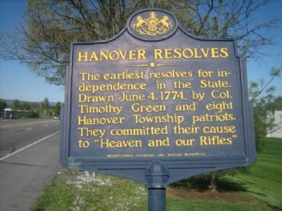 Hanover Resolves Marker image. Click for full size.