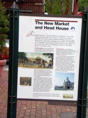 The New Market and Head House Face of Marker image. Click for full size.