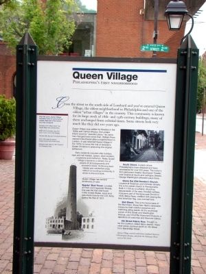 Queen Village Face of Marker. Click for full size. Queen Village Face of Marker image. Click for full size.