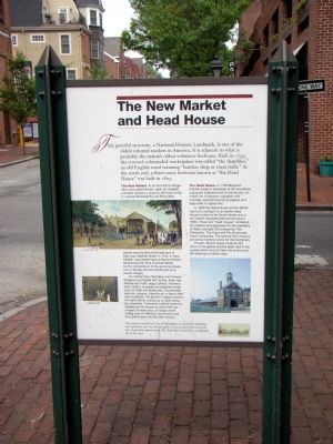 The New Market and Head House Face of Marker. Click for full size. The New Market and Head House Face of Marker image. Click for full size.