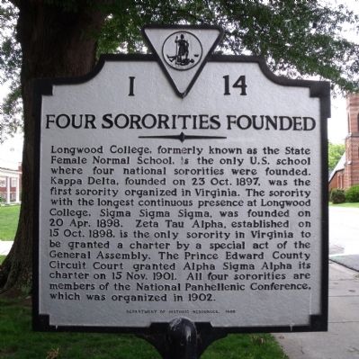 Four Sororities Founded Marker image. Click for full size.