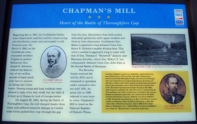 Chapman's Mill Marker image. Click for full size.