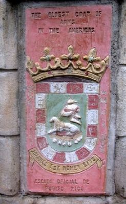 The Oldest Coat of Arms in the Americas. Click for full size. The Oldest Coat of Arms in the Americas image. Click for full size.