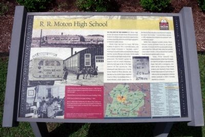 R. R. Moton High School CRIEHT Marker. Click for full size. R. R. Moton High School CRIEHT Marker image. Click for full size.