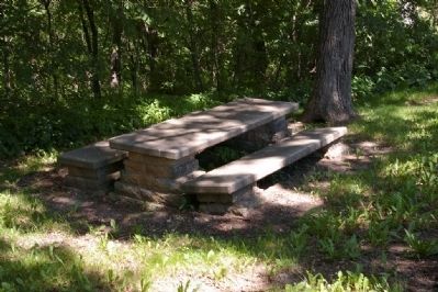 Stone Picnic Table at Inspiration Point Wayside image. Click for full size.