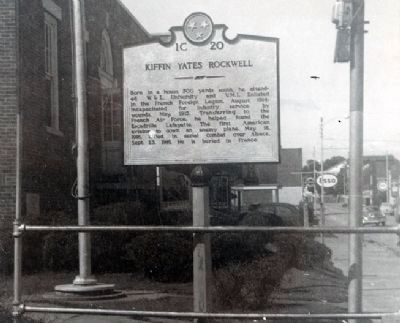 Kiffin Y. Rockwell Marker, Newport, Tennessee image. Click for full size.