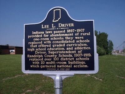 Side "A" - - Lee L. Driver Marker. Click for full size. Side "A" - - Lee L. Driver Marker image. Click for full size.