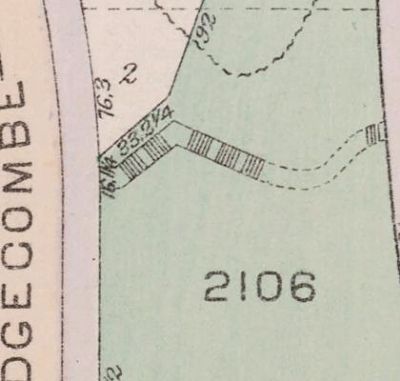 The John T. Brush Stairway as depicted on 1916 NYC Tax Map image. Click for full size.