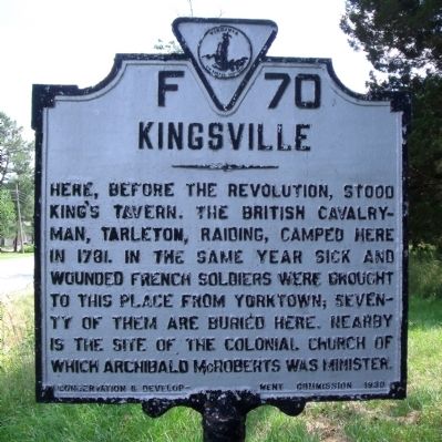 Kingsville Marker. Click for full size. Kingsville Marker image. Click for full size.