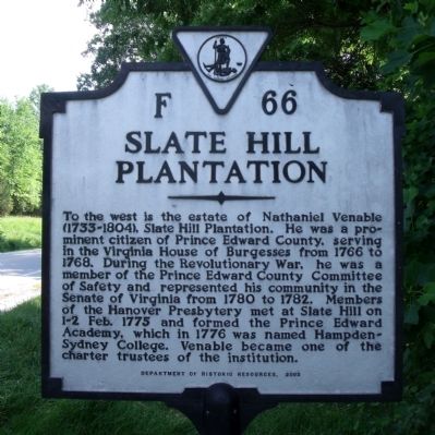 Slate Hill Plantation Marker image. Click for full size.