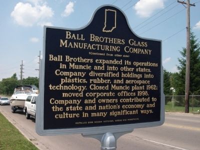 Side 'B" - - Ball Brothers Glass Manufacturing Company Marker image. Click for full size.