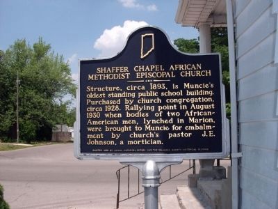Shaffer Chapel African Methodist Episcopal Church Marker image. Click for full size.