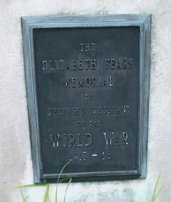 World War I War Memorial Marker. Click for full size. World War I War Memorial Marker image. Click for full size.