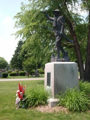 Other View - - "The Spirit of the American Doughboy" & Marker image. Click for full size.
