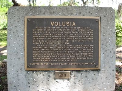 The Volusia Marker. Click for full size. The Volusia Marker image. Click for full size.
