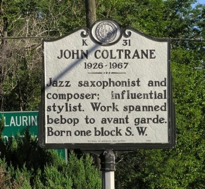 John Coltrane Marker. Click for full size. John Coltrane Marker image. Click for full size.