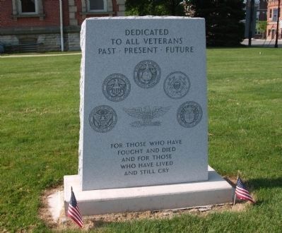 Dedicated to All Veterans Marker. Click for full size. Dedicated to All Veterans Marker image. Click for full size.