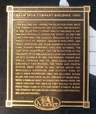 Baum Iron Company Building 1880 Marker image. Click for full size.