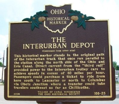 The Interurban Depot Marker (Side B) image. Click for full size.