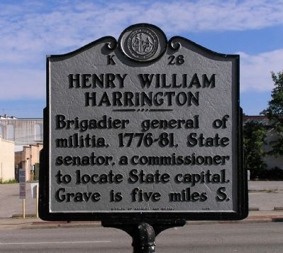 Henry William Harrington Marker. Click for full size. Henry William Harrington Marker image. Click for full size.