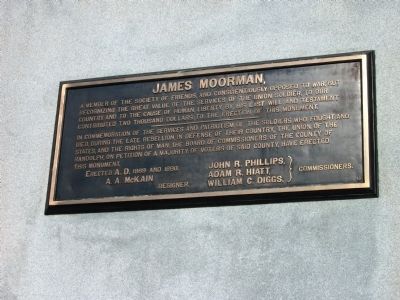 ""James Moorman"" Plaque image. Click for full size.