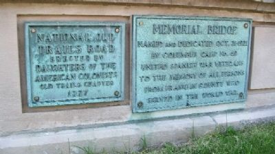 Memorial Bridge and National Old Trails Road Markers. Click for full size. Memorial Bridge and National Old Trails Road Markers image. Click for full size.